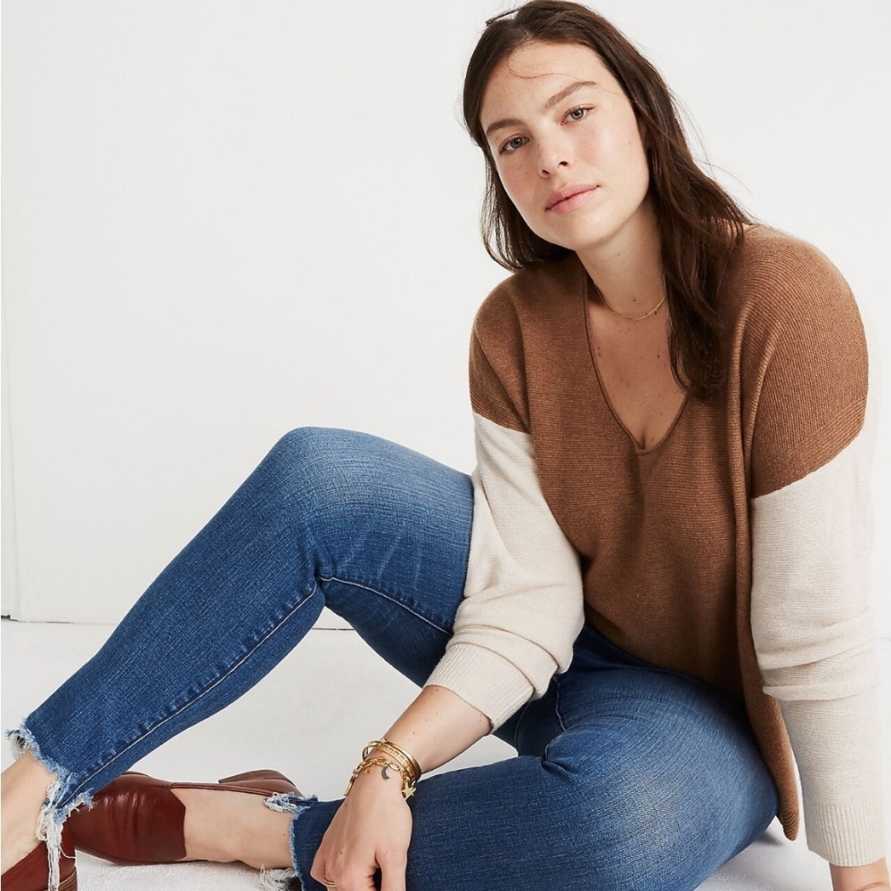Madewell Brown Kimball Wool Alpaca Pullover Sweater